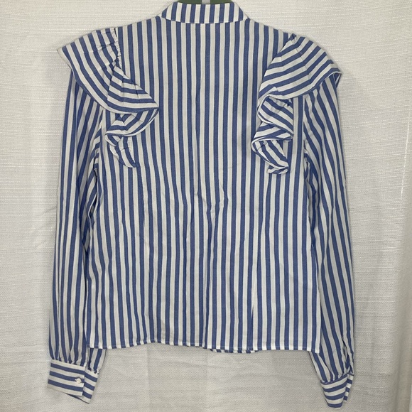 Striped Ruffled Button Down - Picture 2 of 2